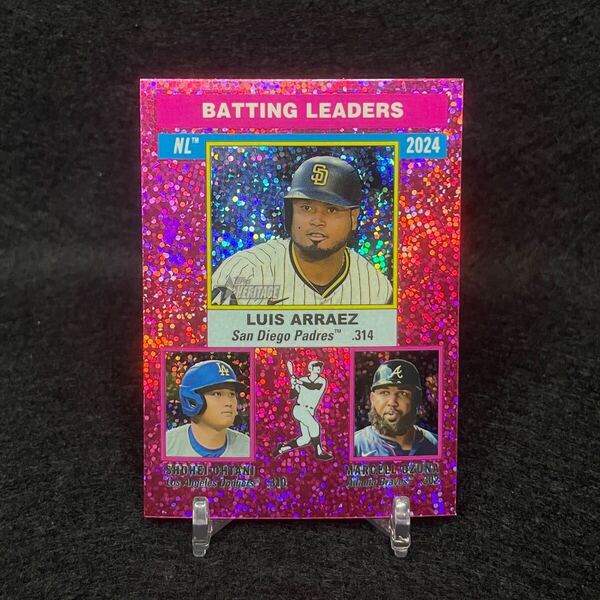 2025 Topps Heritage Baseball Batting Leaders NL 2024 バッティングリーダー 打率ランキング ナショナルリーグ 2024 アラエズ 大谷翔平