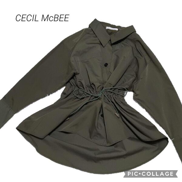 2CECIL McBEE セシルマクビー ブラウス シャツ カーキ レディースM