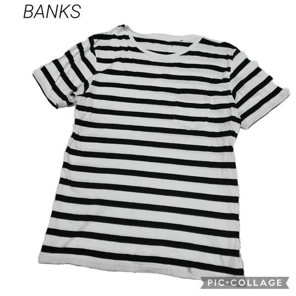 (出品終了まで最終価格☆値上げ再出品予定の品になります)9 BANKS バンクス ボーダー半袖 Tシャツ カットソー レディース メンズ
