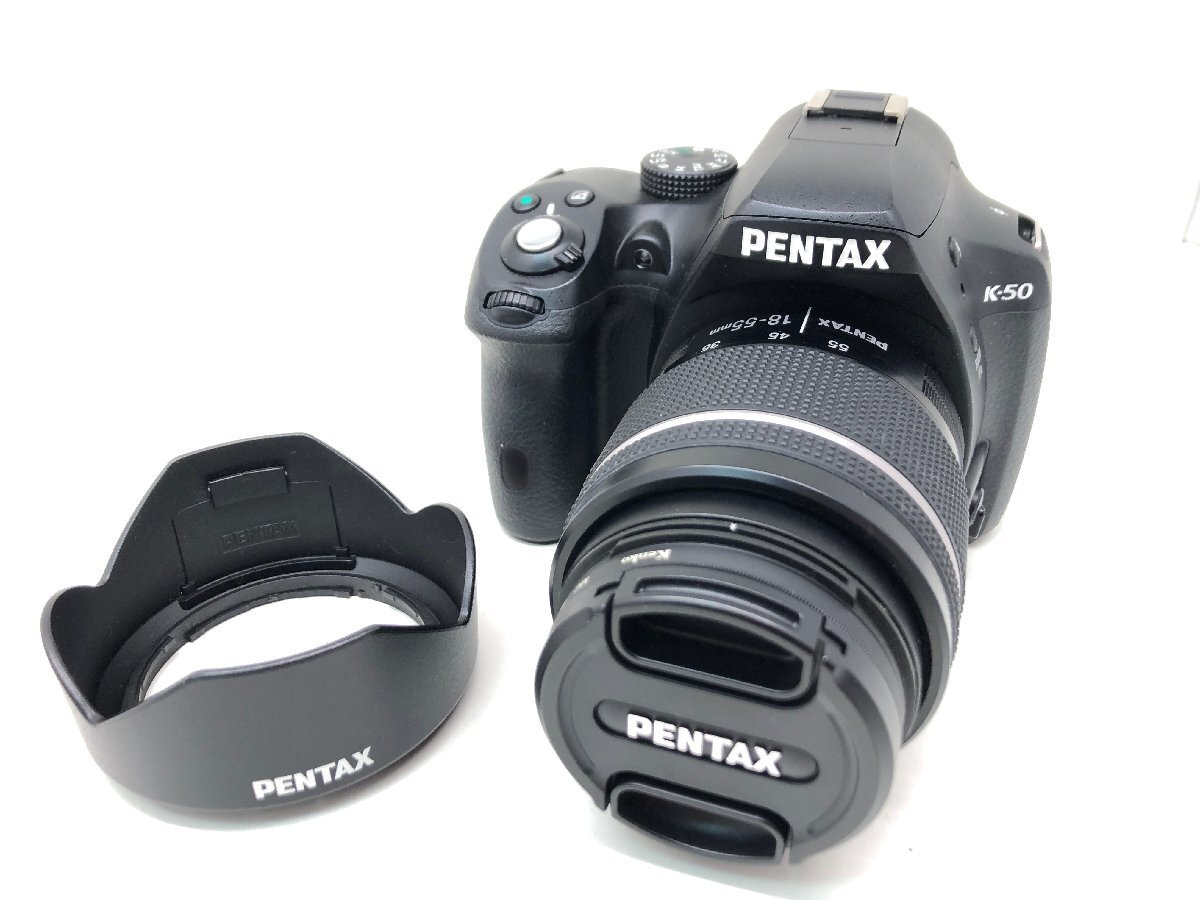 カメラ PENTAX K-50 / SMC PENTAX-DAL 18-55mm F3.5-5.6 AL WR デジタル一眼レフ セット品 現状品 [1196HJ] Pentax K-50 DSLR Camera with 18-55mm and 55-300mm Lenses 10874