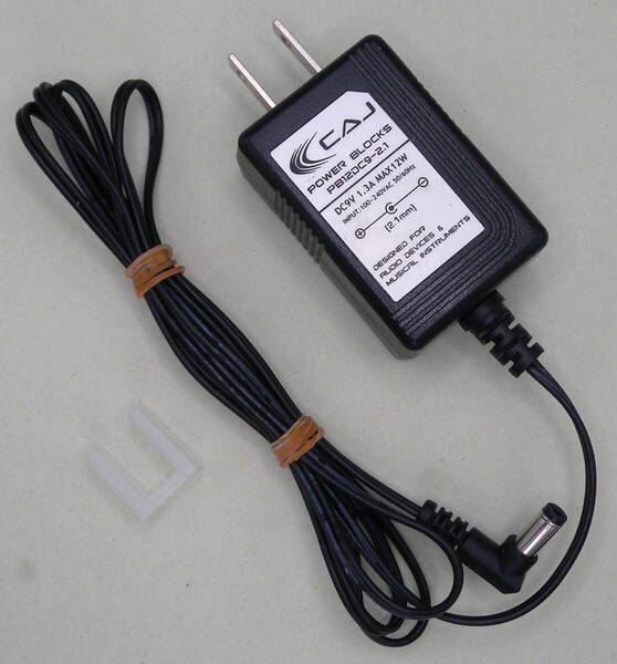 送料無料 CAJ CUSTOM AUDIO JAPAN ACアダプター POWER BLOCKS PB12DC9-2.1 センターマイナス 9V 9.0V 1.3A 12W L字型プラグ 5.5mm 2.1mm