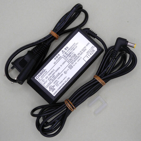 送料無料 カシオ CASIO ディスクタイトルプリンター CW-70 CW-K80 純正 ACアダプター AD-A12280L センタープラス 12V 2.8A ピン有り EIAJ4