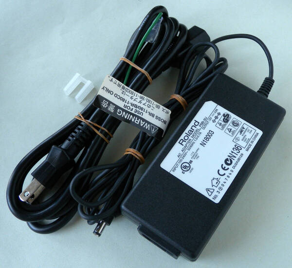 送料無料 Roland ローランド 純正 ACアダプター 電源アダプター PSB-3U センタープラス 12V 3.6A / BOSS ボス BR-1180 BR-1180CD 専用