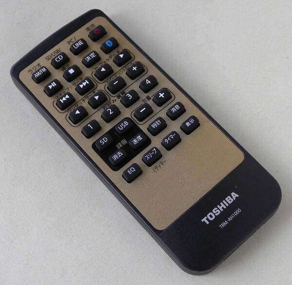 送料無料 TOSHIBA 東芝 Aurex ハイレゾ 対応 SD USB CDラジオ TY-AH1000 純正 リモコン TRM-AH1000 即決!