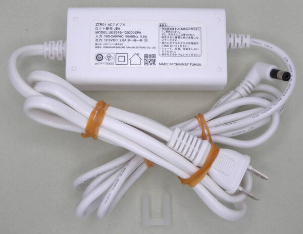 送料無料 ZTE 5G ホームルーター ZTR01 純正 ACアダプター UES24B-120200SPA 12V 12.0V 2A 2.0A ピン無し 5.5mm 2.1mm 即決!