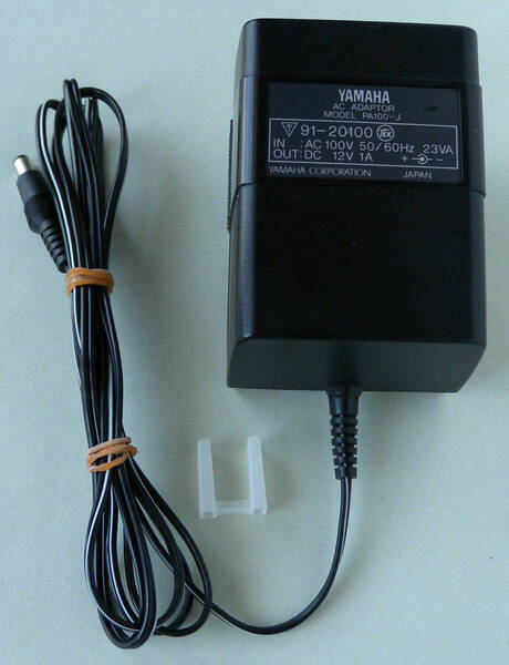 送料無料 YAMAHA ヤマハ 純正 ACアダプター 電源アダプター PA-100J センタープラス 12V 1A ピン無し 5.5mm 2.1mm 即決!