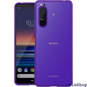 For Xperia5 IIケース SO-52Aケース カバー TPUバンパー PCパネル パープル+ホワイト 275