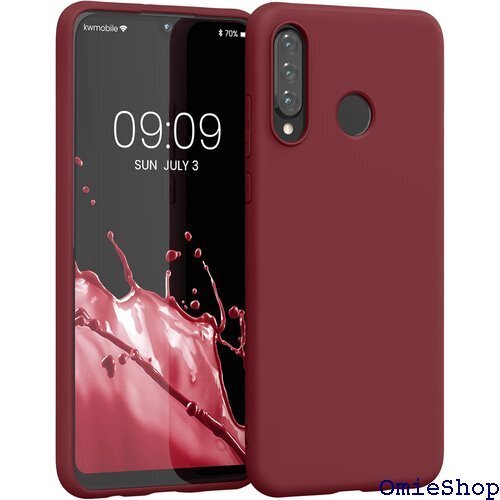 kwmobile スマホケース Huawei P30 滑り止め ソフト TPU シリコン - ルバーブレッド 284