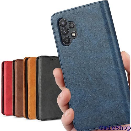 Galaxy A32 5G ケース 手帳型 ケース A シンプル スタンド機能 落ち着いた色 レトロ ネイビー 338