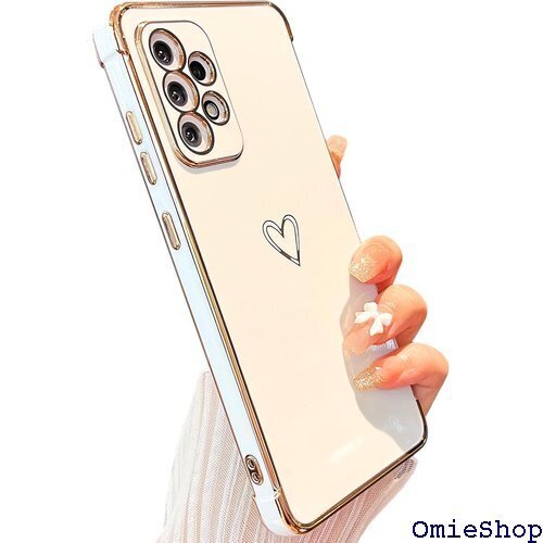 ZTOFERA Samsung Galaxy A53 心パターン スマホケース ワイヤレス充電対応 ホワイト 665