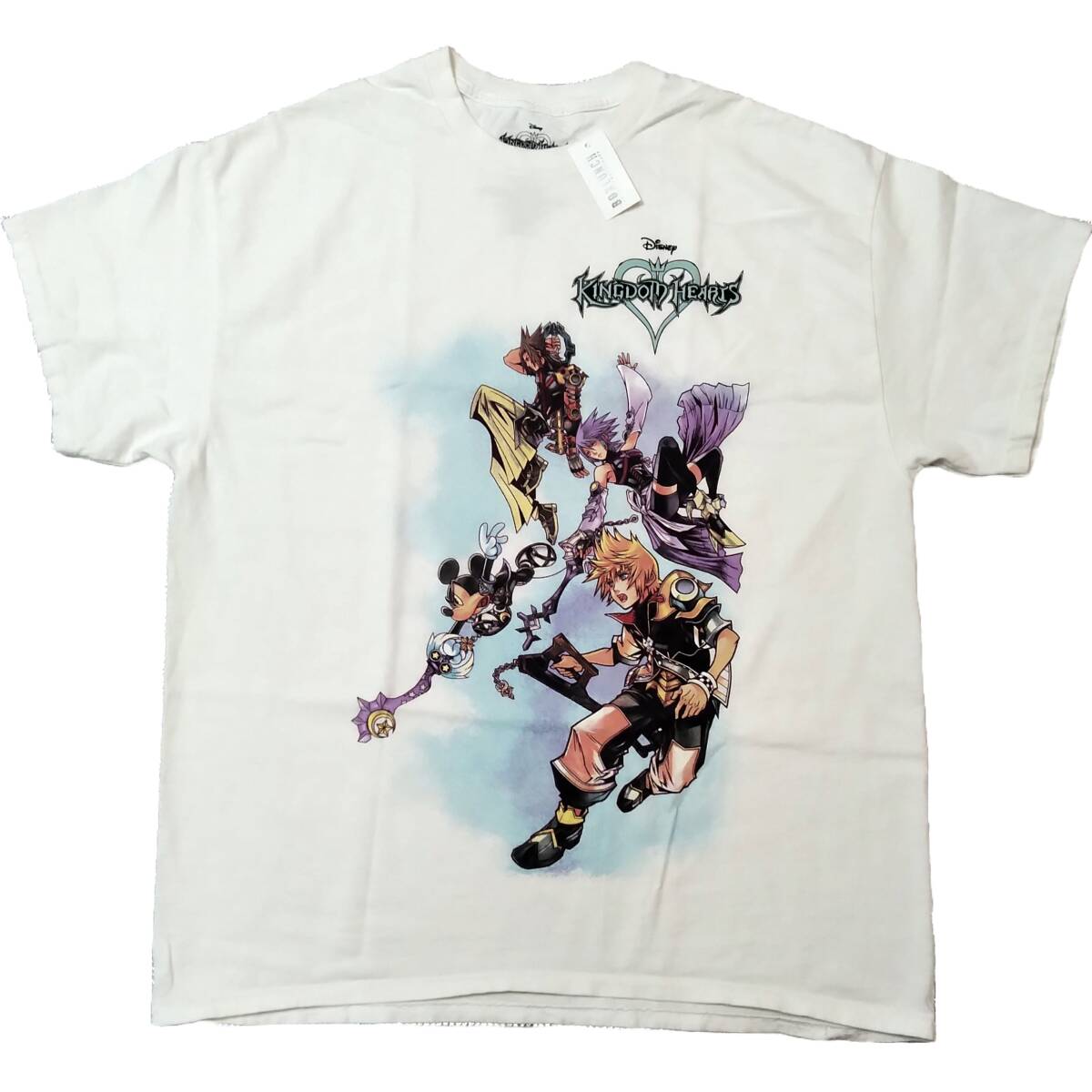 キングダムハーツ Tシャツ 白 ディズニー ゲームT 海外公式 未使用品 海外版 公式 ディズニー キングダムハーツ ゲーム T
