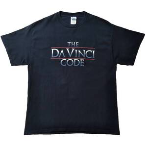 古着 00s ダ・ヴィンチ・コード Tシャツ Lサイズ 黒 映画Tシャツ ムービーTシャツ プロモTシャツ スリラー ミステリー