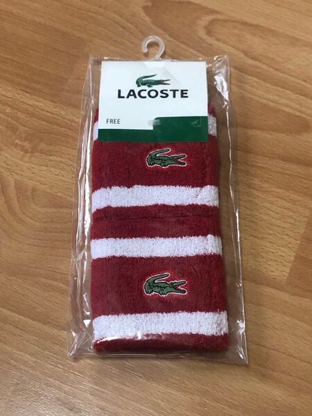 【送料無料】ラコステ(LACOSTE) リストバンド 新品 2個