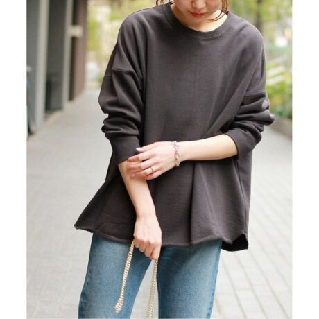 ジャーナルスタンダード レリューム JOURNAL STANDARD relume オーバーサイズ ロング スウェット ¥6,600 グレー Freeサイズ