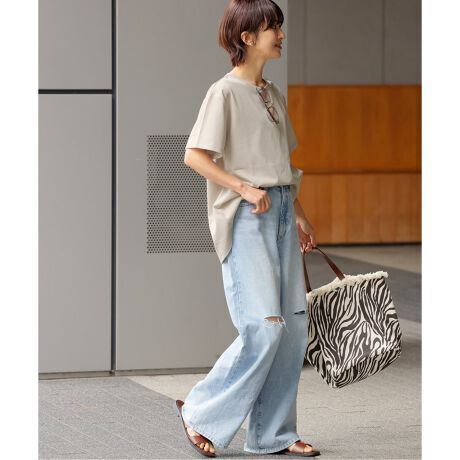 2024SS ジャーナルスタンダード レリューム JOURNAL STANDARD relume UVカット 汗染み防止 Aライン Tシャツ ゆったりサイズ トップス