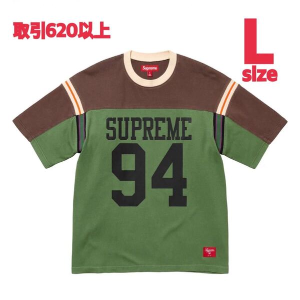 Supreme 2025SS Split S/S Football Top Green Lサイズ シュプリーム スプリット 半袖 フットボール トップ TEE Tシャツ グリーン LARGE