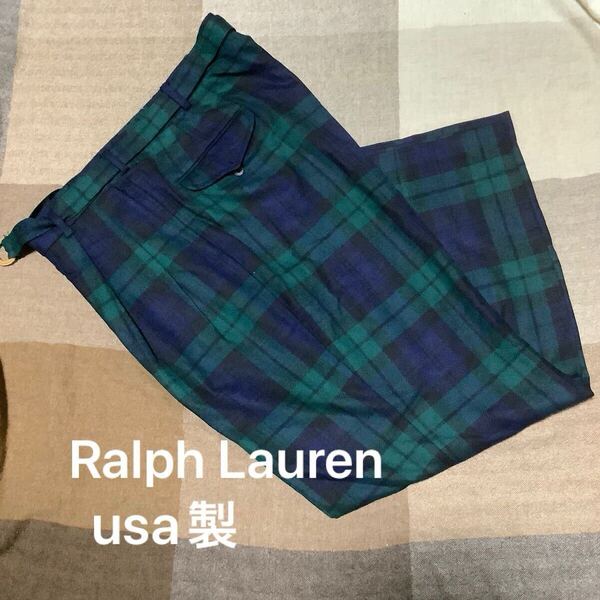 80's 90's vintage Ralph Lauren usa製 blackwatch pants ラルフローレン アメリカ製 ブラックウォッチ パンツ スラックス