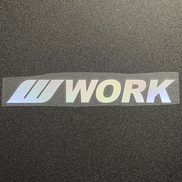 新品・未使用☆WORK ワーク カッティングステッカー オーロラ 1枚 縦28mm×横200mm |ロゴ|デカール|切り文字|切文字|新品|送料無料