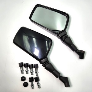 ゼファー400 Z900RS ナポレオンミラー ブラック アダプター付 検/ Z1 MK2 CBX400F Z400FX CB400F ホーク CBR400F ZRX400 GS400 CB400SF