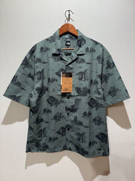 ★ 25SS ノースフェイス THE NORTH FACE ショートスリーブアロハベントシャツ NR22532 グリーン sizeL 新品未使用タグ付 半袖シャツ アロハ
