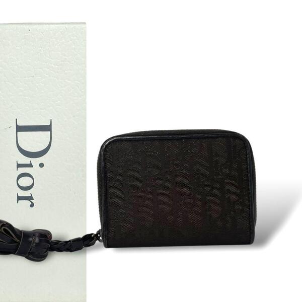 美品★Christian Dior コインケース カード入れ トロッター 茶