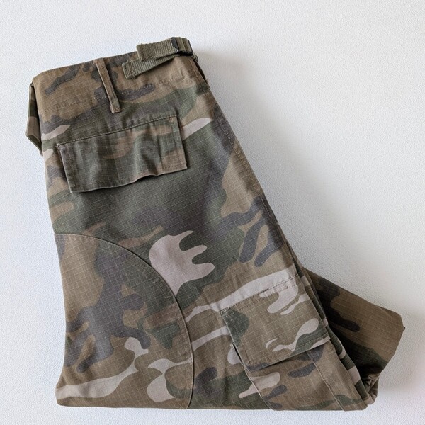米軍民間品/APS ウッドカモ柄ミリタリーパンツ/古着/S/実寸W31L30【L1765】