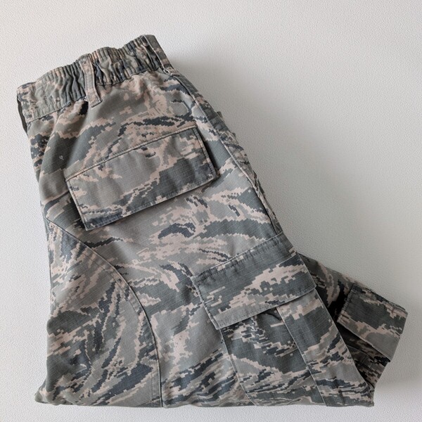 14年/米空軍実品 ABUデジタルタイガー ミリタリーパンツ/古着/30R【L1758】