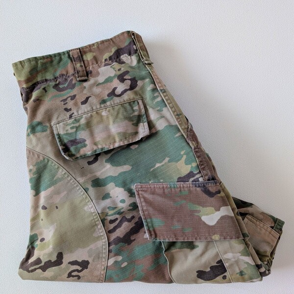 米軍実品 マルチカム迷彩ミリタリーパンツ/13年古着/M-XS/実寸W35L28【L1770】