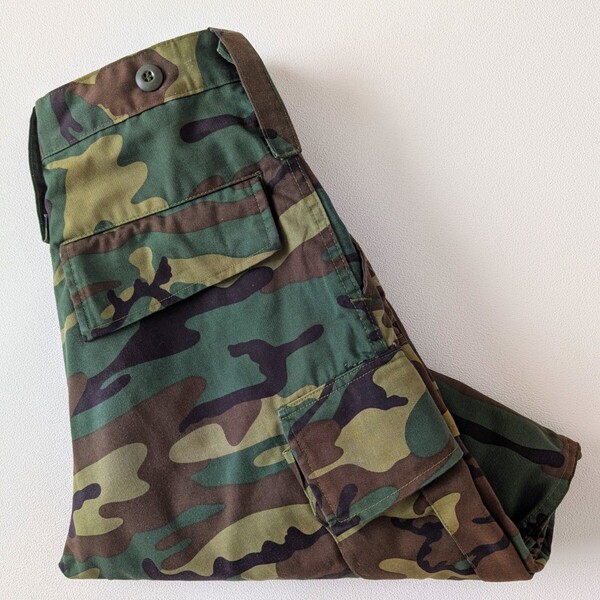 86年シンガポール軍/実品 グリーンリーフ ミリタリーパンツ古着実寸W28L29【L1772】