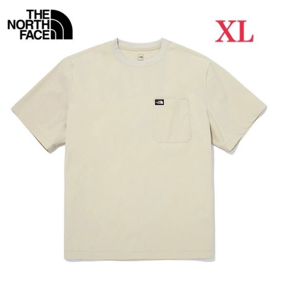新品未使用 THE NORTH FACE ノースフェイス オールラウンドEX ラウンドTシャツ メンズ レディース 半袖 ライトベージュ XL 海外限定