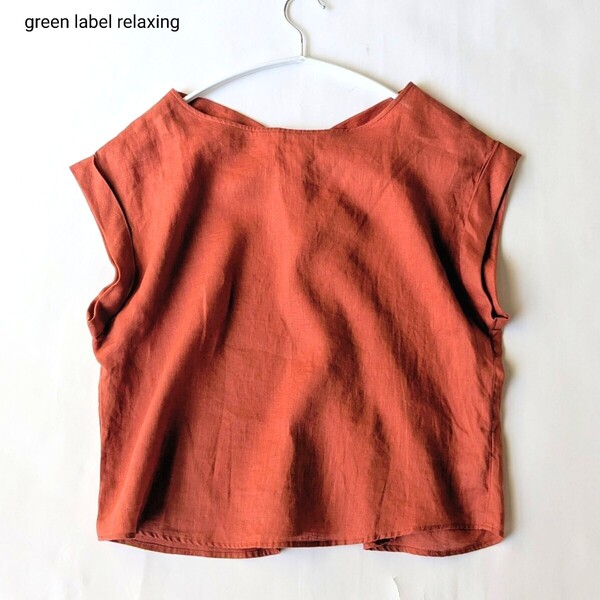 ユナイテッドアローズ green label relaxing グリーンレーベルリラクシング リネン100% シャツ 麻 ブラウス