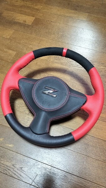 ★特注ワンオフ★純正加工ステアリング★Z34フェアレディZ★検/ニスモNISMOジュークJUKE走り屋旧車当時物ニュルトムス無限