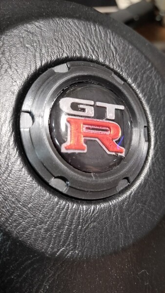 ★送料込み★GTRエンブレム★GT-Rホーンパッド用S15シルビアR34スカイラインステージアニュルニスモNISMO旧車走り屋当時物カスタムワンオフ