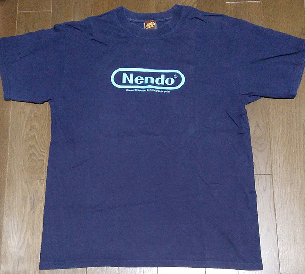 Tシャツ - nendo graphixx (L/ネイビー) / 古着, 青, 濃紺色, ヴィンテージ, ネンドグラフィックス, ファミコン, テレビゲーム, 任天堂