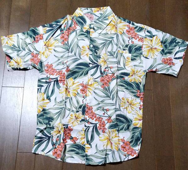 アロハシャツ - 花柄 (XXL) / 新品, 未着用, 薄手, 総柄, 半袖シャツ, ハワイアンシャツ, 2XL, 3L