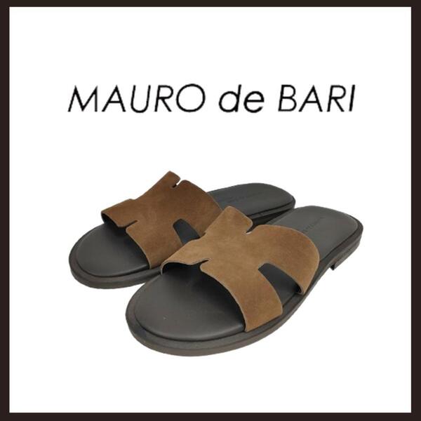○★新品 未使用 MAURO de BARI 6029 カーフスエード サンダル ブラウン 27.5cm相当(マウロディバリ)○●