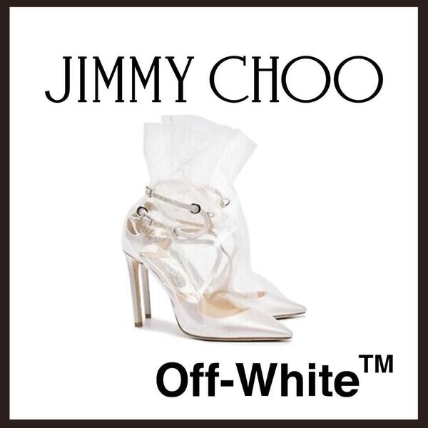 ○★新品 未使用 JIMMY CHOO OFF WHITE クレア ハイヒール ホワイト 23cm(ジミー チュウ × オフホワイト)○●