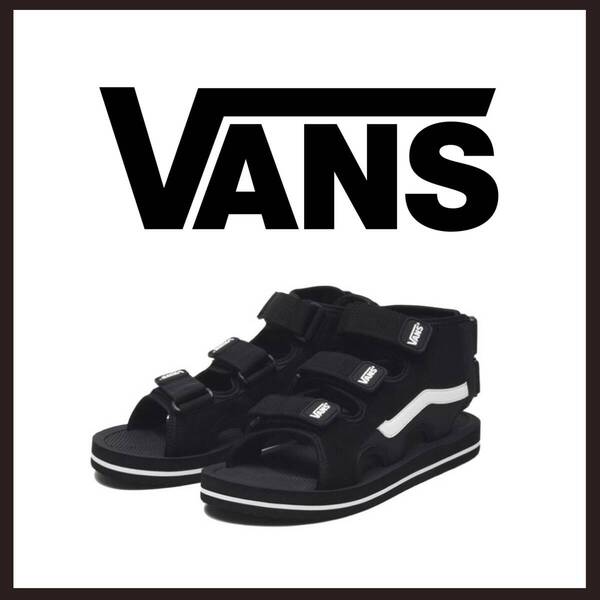 ○★新品 未使用 VANS スラッピーハイ サーフライン 定番カジュアルサンダル ブラック 25cm(ヴァンズ)○●