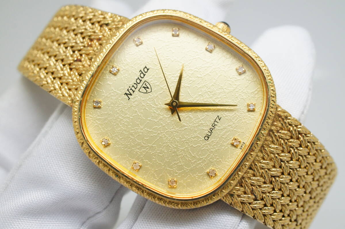 Nivada quartz watch stainless steel back N-24001SP