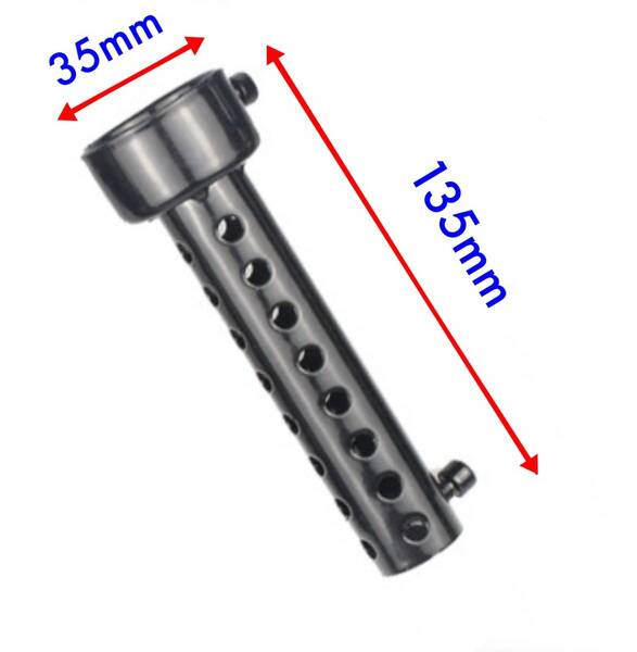 バッフル 黒 1本(ロング/35mm) インナー サイレンサー バイクマフラー 消音器 取付部直径35mm 六角レンチ付き