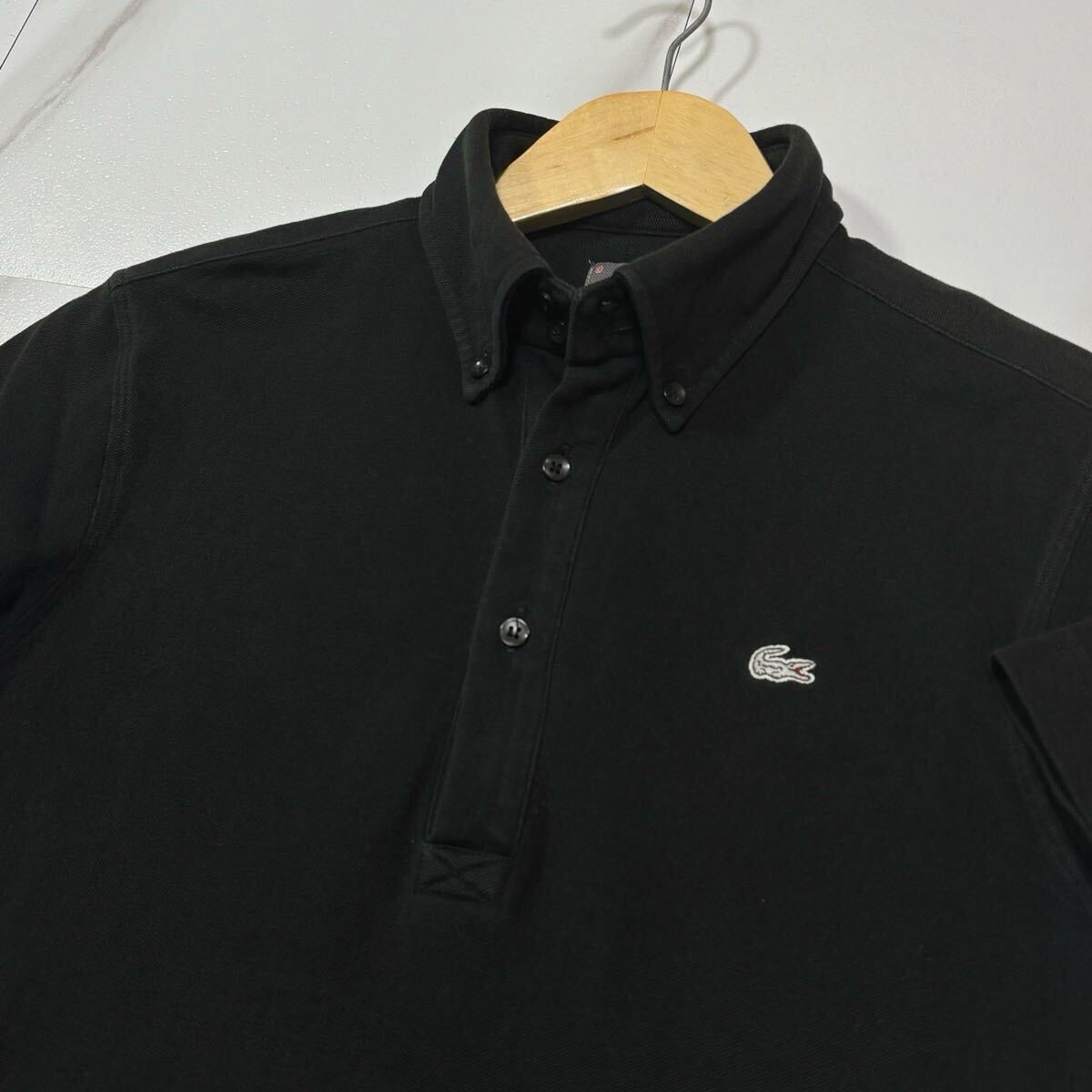 【美品】LACOSTE ポロシャツ 黒 サイズ3 フランス製 Yahoo!オークション -「ラコステ ポロシャツ 3 黒」(ら