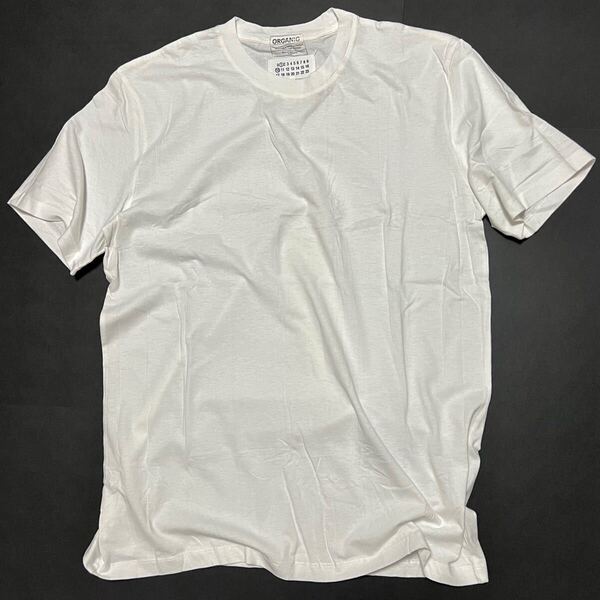 L 新品 メゾンマルジェラ オーガニック ジャージー Tシャツ バラ売り ホワイト 白 パックT 3パック バラ Maison Margiela 3pack TEE パック