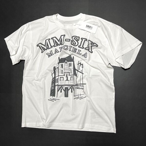 M 新品 MM6 MAISON MARGIELA オーバーサイズ ロゴ Tシャツ エムエム 6 メゾン マルジェラ MM SIX グラフィックプリント TEE ビッグロゴ