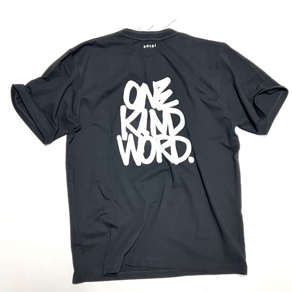 XL 04 新品 sacai × Eric Haze コラボ 限定 ロゴ Tシャツ ブラック 黒 サカイ × エリック ヘイズ One kind word TEE プリント TEE
