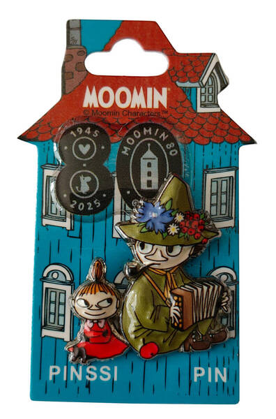 ムーミン♪ 3Dピンバッジ ピンズ リトルミイとスナフキン 80th フィンランド TMF社