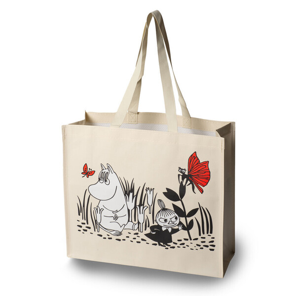 送料無料♪ムーミン ショッピングバッグ 「Moomin butterfly」 大容量 レジャーバッグ トートバッグ フィンランド