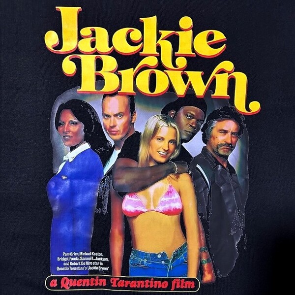 ジャッキーブラウン Tシャツ XL 黒 タランティーノ キルビル ジャンゴ パルプ・フィクション レザボアドッグス イングロリアスバスターズ