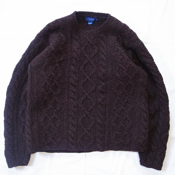 J.Crew 100% Wool Sweater セーター ニット knit Sweater jcrew ジェイクルー アラン編み ケーブル編み フィッシャーマン アランセーター