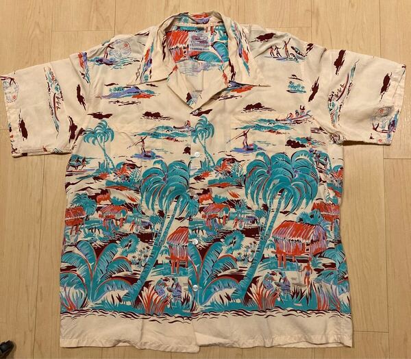 XXL 3L ビッグサイズ サンサーフ SUN SURF SUNSURF アロハシャツ 東洋 duke kahanamoku デュークカハナモク アロハ ヴィンテージ