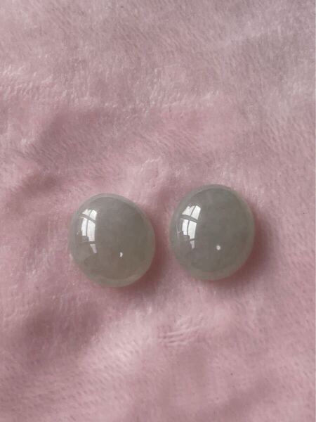 翡翠ルース 高品質 氷糯種 ペア オーダーメイド専用 ピアス♪イヤリング♪指輪等 合計3.5ct fcdm1046